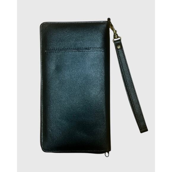 Vintage Executive Leather Zip Pouch for Travel, Wallet, Organizer 9.25x5x0.5 - Picture 3 of 3